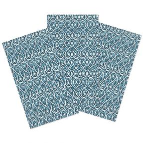 Набор декоративных полотенец (3 шт.) "Радушная хозяйка (Традиция)", рогожка, 100% хлопок, "Орнамент белый"