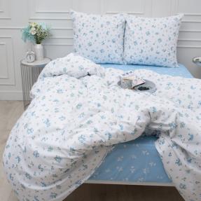 КПБ "Традиция", поплин, 100% хлопок, пл. 110 гр./кв.м., "Мильфлёр (голубой) ВБ"