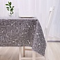 Скатерть декоративная "Правила кухни", рогожка, 100 % хлопок, "Серый ПК"