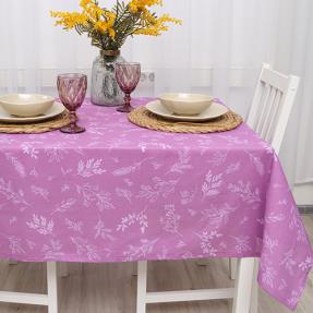 Скатерть декоративная "Радушная хозяйка (Традиция)", рогожка, 100 % хлопок, "Ботаника (сирень)"