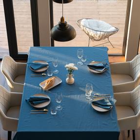Скатерть декоративная "Цвет Эмоций" 145х145, саржа, 100% хлопок, "Голубая сталь"