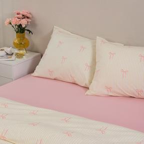 КПБ Simple Life, поплин, 100% хлопок, пл. 115 гр./кв.м., "Бантики розовые"