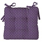 Сидушка на стул с завязками "Радушная хозяйка" 40х40, бязь, "Горошек фиолет."