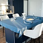 Скатерть декоративная "Цвет Эмоций", саржа, 100% хлопок, "Голубая сталь"