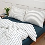 КПБ Simple life, поплин, 100% хлопок, пл. 115 гр./кв.м., "Лайн (синий)"