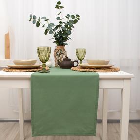 Дорожка декоративная "Цвет эмоций" 40х145, саржа, 100% хлопок, "Олива"